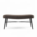 Upholstered bench for living room furniture in dark brown fabric 100 x 40 x 40cm